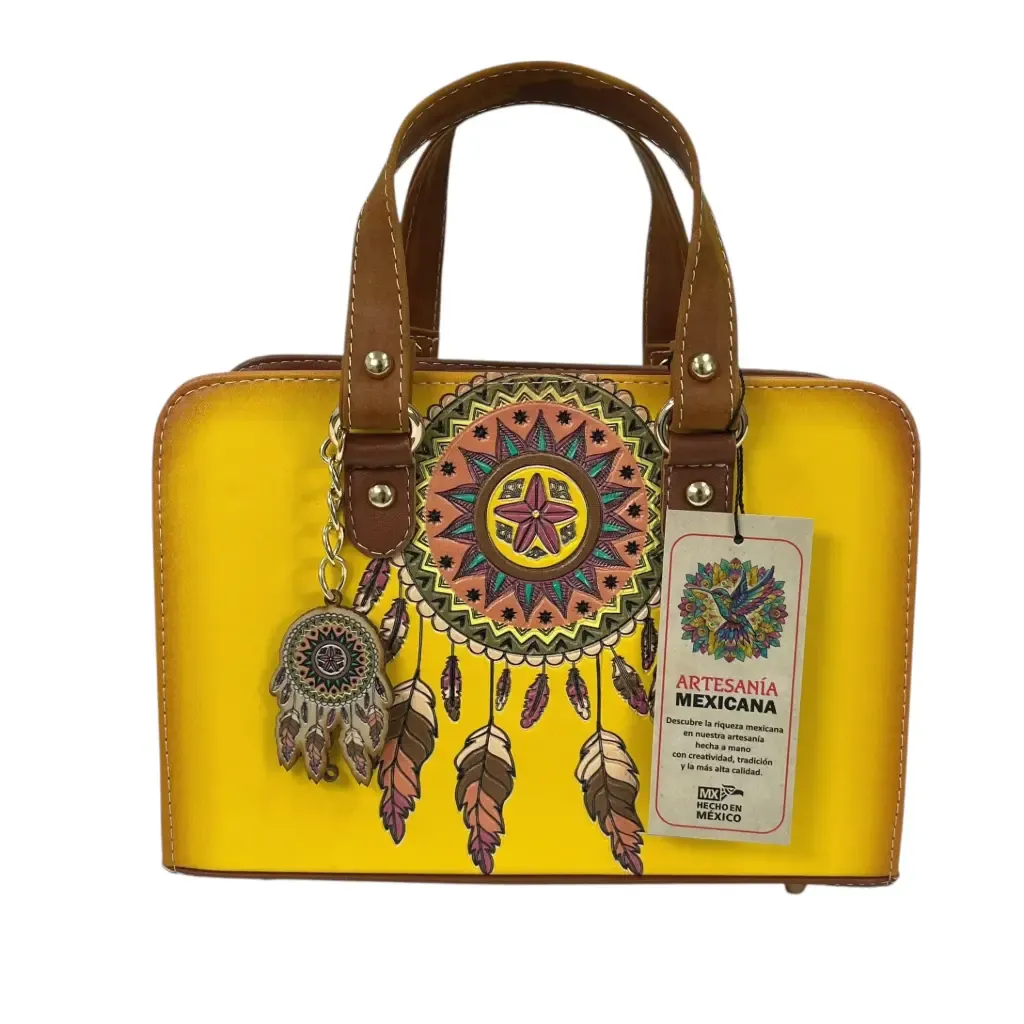 [B02FRPGAAM] FRIDA PIEL COLIBRIES (GIRASOL ATRAPASUEÑO AMARILLO-MIEL) (1).webp