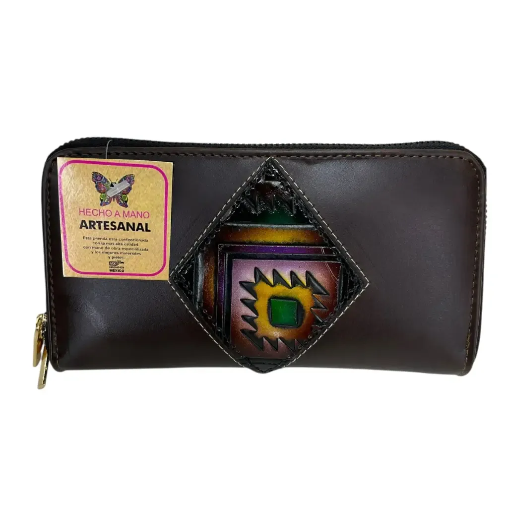 [C4VAROJCF] CARTERA PIEL VAQUETA (ROMBO OJO CAFE).webp