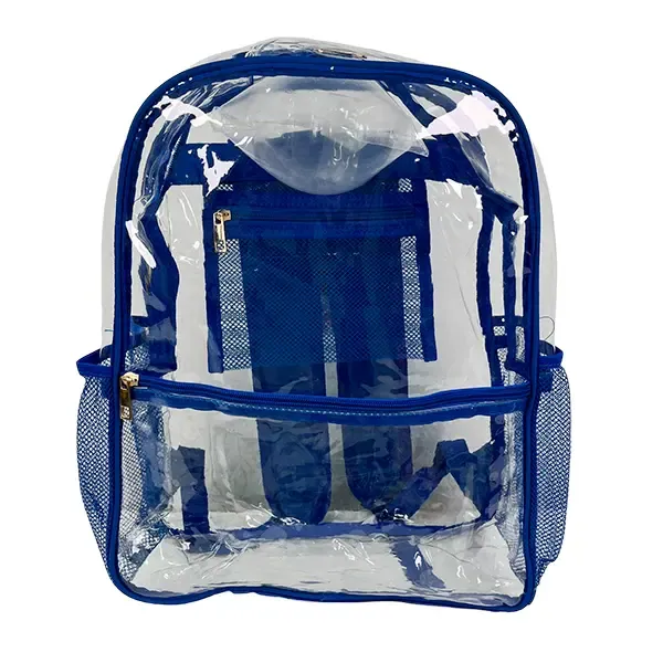 [B01118616AZU] IMPORTACION MOCHILA TRANSPARENTE 1186-16 (AZUL REY).webp