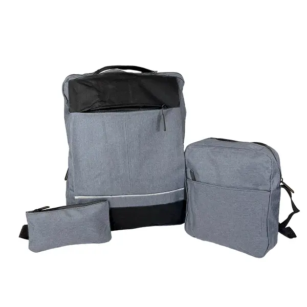 IMPORTACION COMBO MOCHILA 6015 GRIS/NEGRO