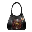 BOLSO VAQUETA ARTESANAL XOLO BICOLOR NEGRO 15