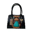 BOLSO VAQUETA ARTESANAL CATALINA 2 LELE BICOLOR NEGRO 04