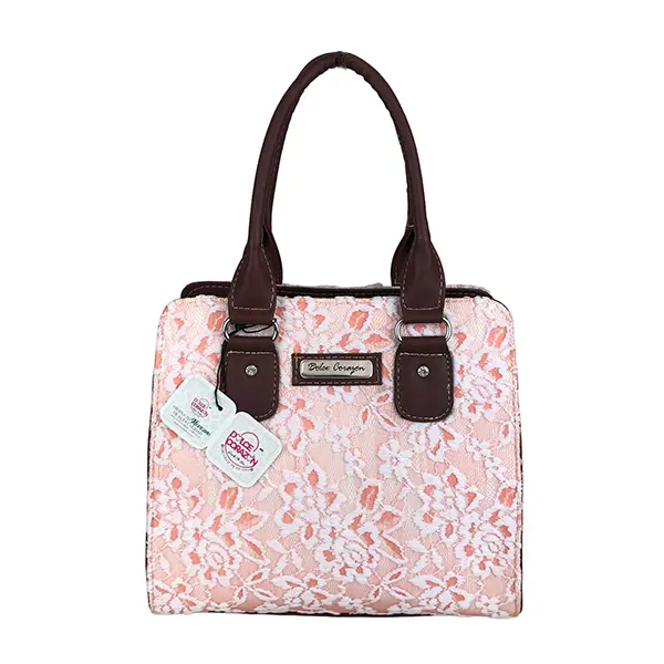 PALOMA TEXTIL ENCAJE CORAL/CAFE