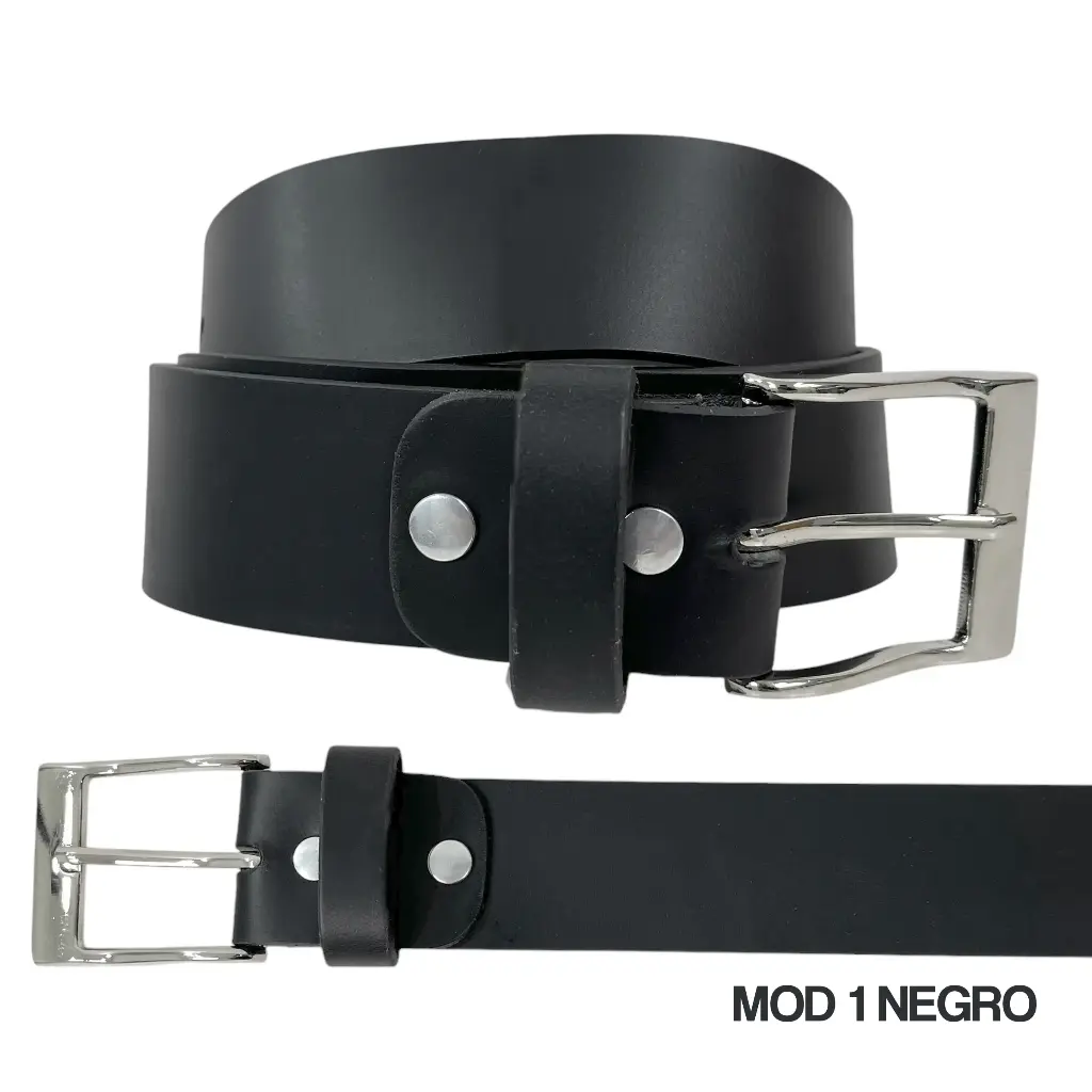 [CI13CAPLNEG134] CINTURON PIEL MODELO 1 (Negro, 34)