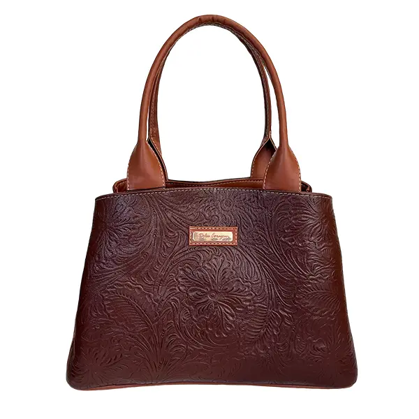 [B02TRBAPITRCA] THREEBAG PIEL  (TROQUELADA CAFE)