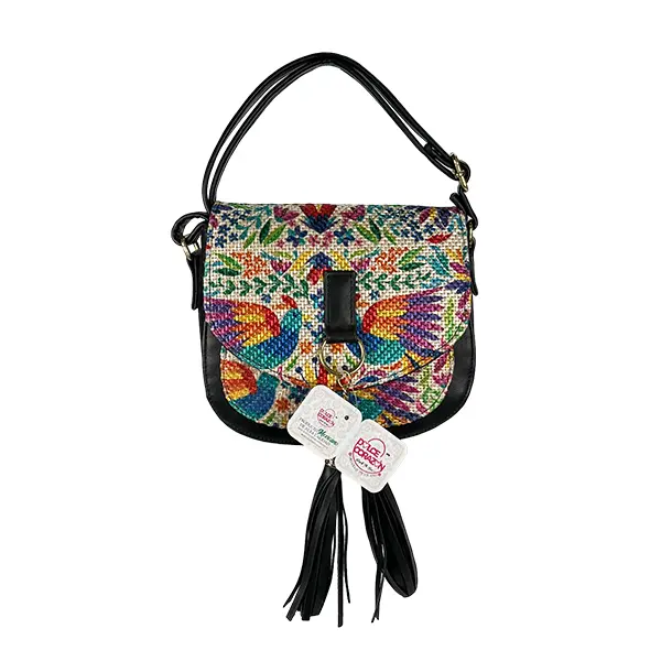 [MAR02LOYUEAN] MARICONERA LOHE TEXTIL (YUTE ESTAMPADO AVES NEGRO)