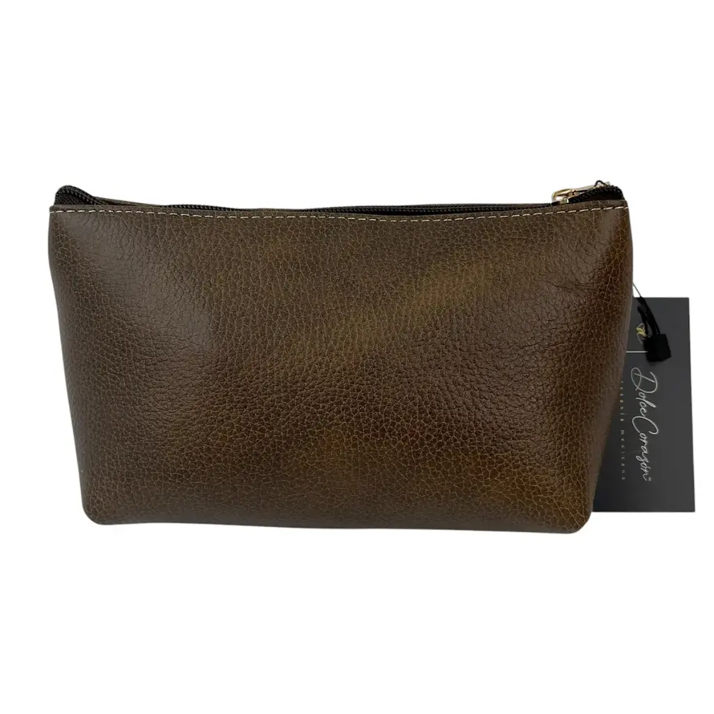 [COS02PILICAF] COSMETIQUERA PIEL  (LISO CAFE)