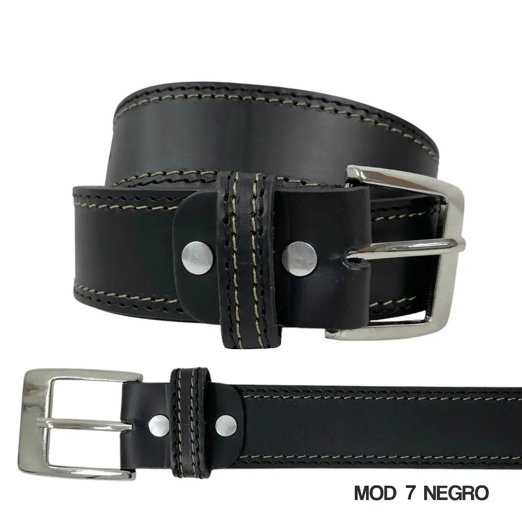 [CI13CAPLNE734] CINTURON PIEL MODELO 7 (NEGRO, 34)