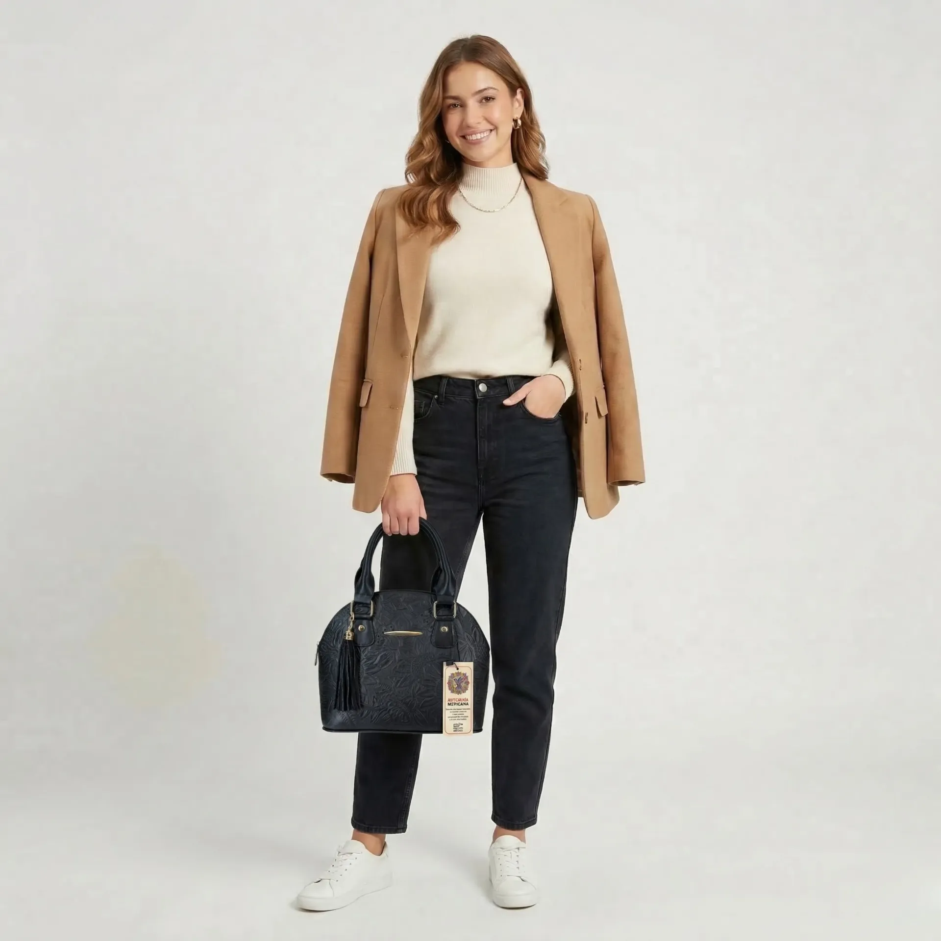 [B2ABMGNEG] ABIGAIL MINI PIEL (GIRASOL NEGRO)