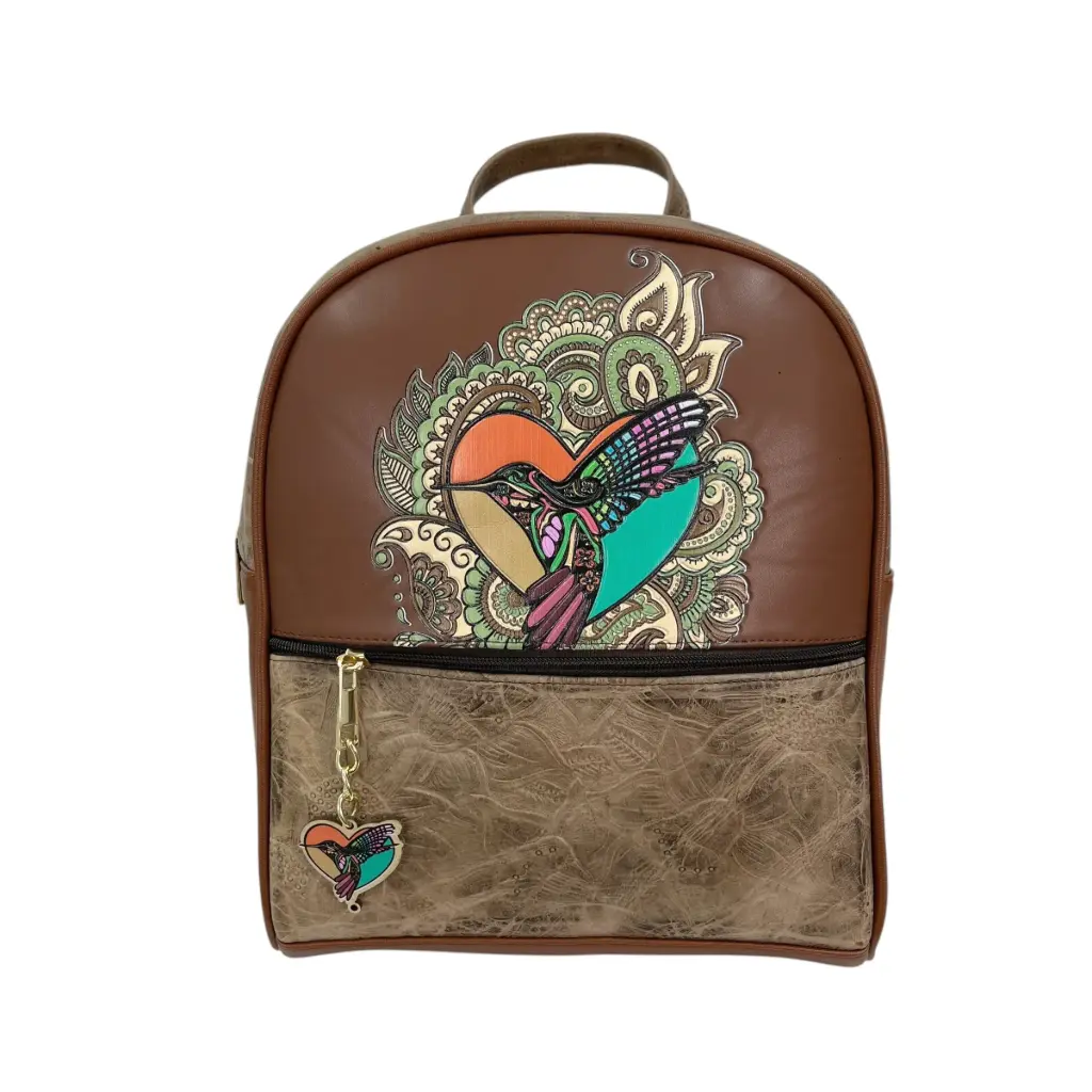 MOCHILA MEDIANA PIEL 