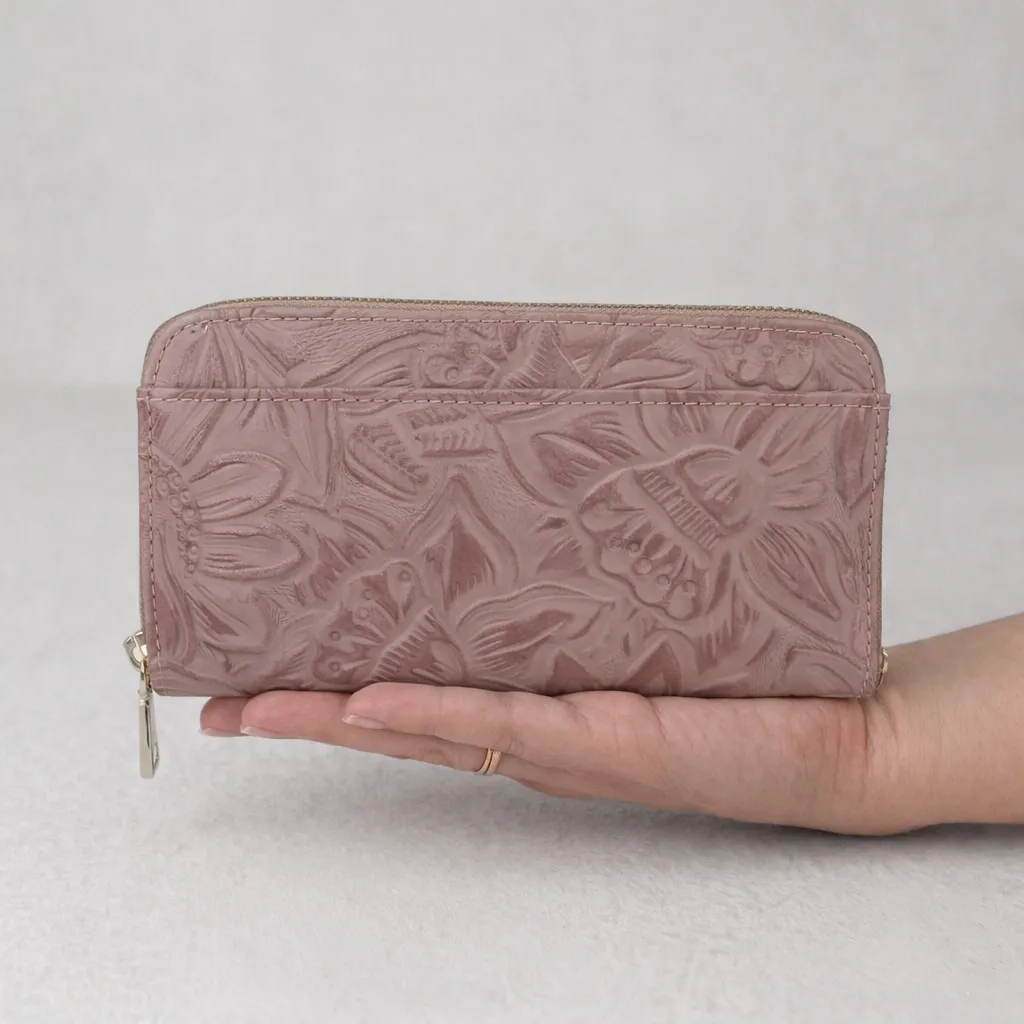 [C22GEPMPRO] CARTERA GEMA PIEL (MUÑEQ PALO DE ROSA)