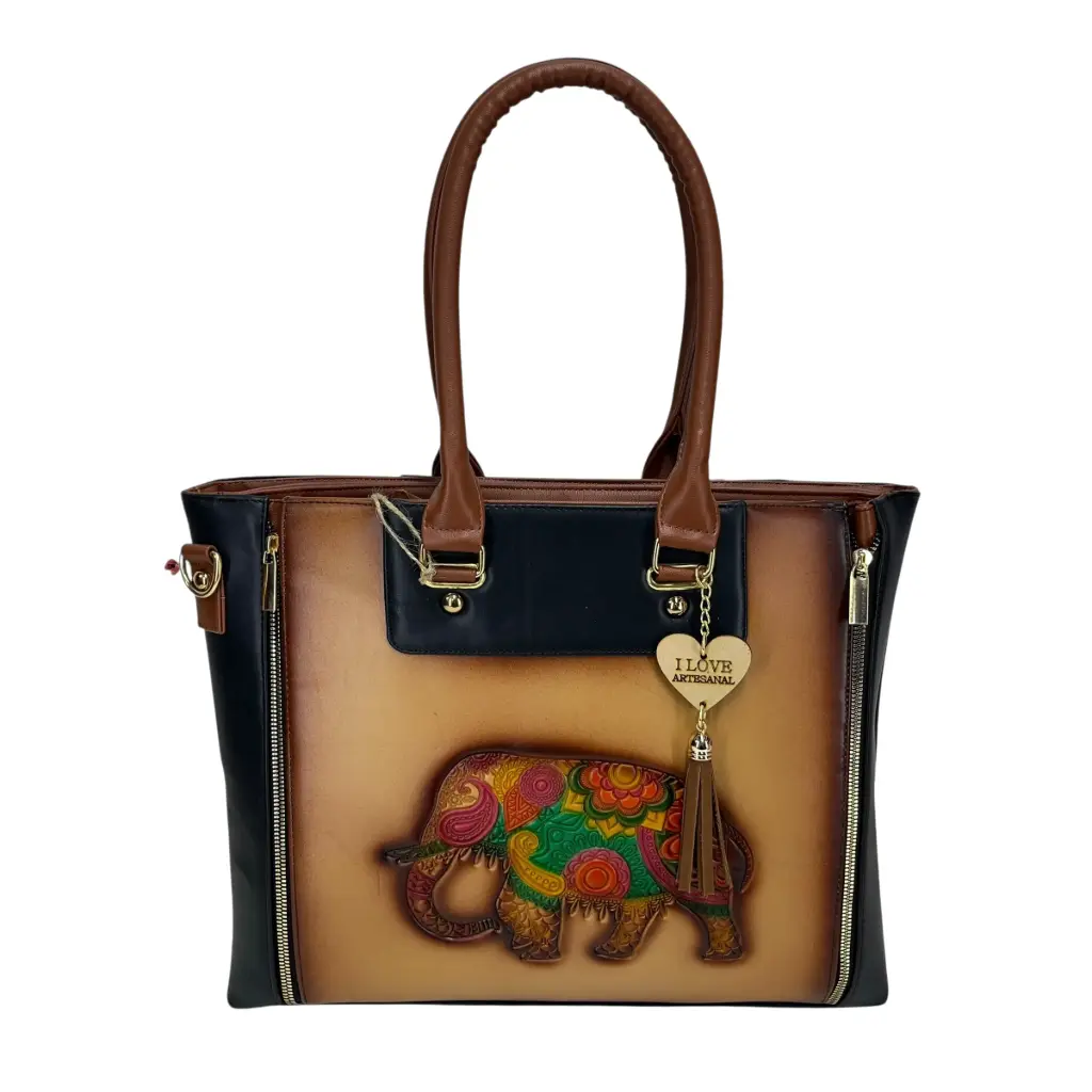 [B9MAPVESN] MAGDALENA PIEL VAQUETA ELEFANTE SHEDRON/NEGRO 