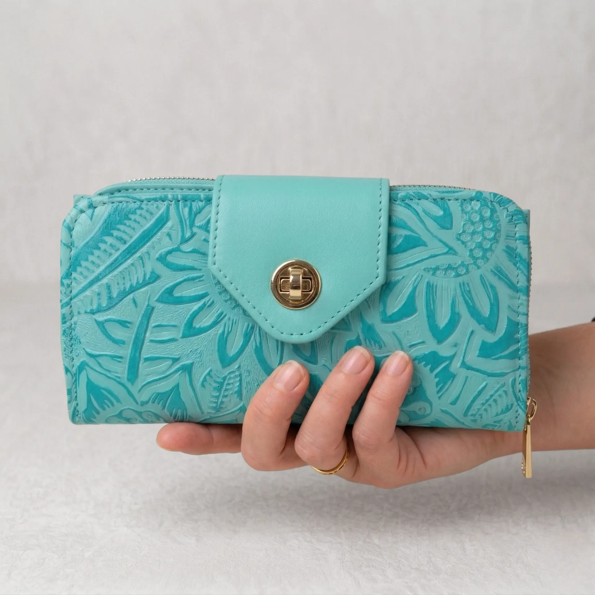 [C9ADGMAQ] CARTERA ANDREA PIEL (GIRASOL MUNEQ AQUA)
