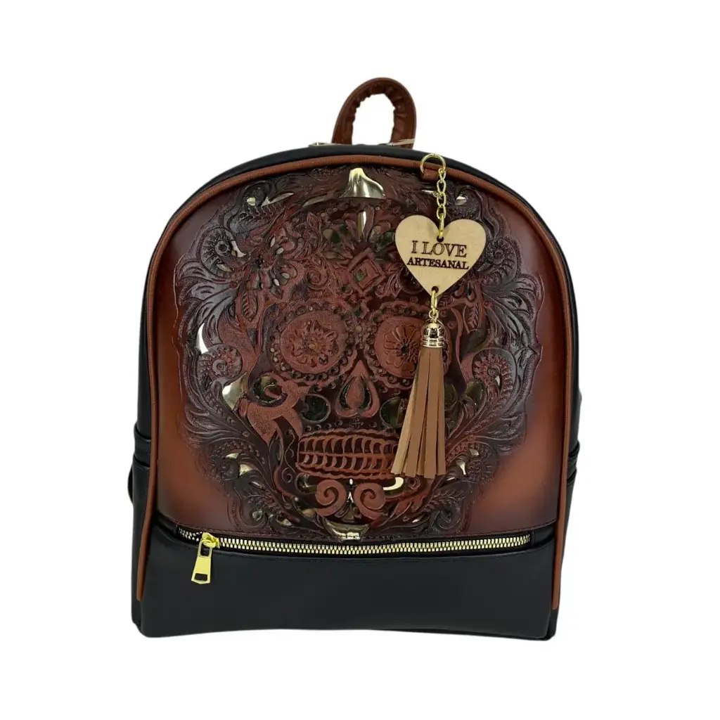 MOCHILA MEDIANA VAQUETA