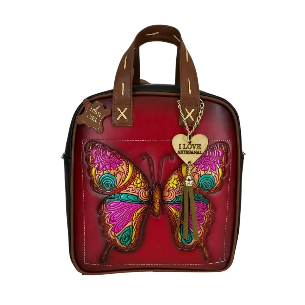 [B5BOVMRSN] BOMBON VAQUETA (MARIPOSA ROJO/SHEDRON/NEGRO)
