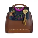 BACKPAK PIEL VAQUETA MANDALA NEGRO/SHEDRON 