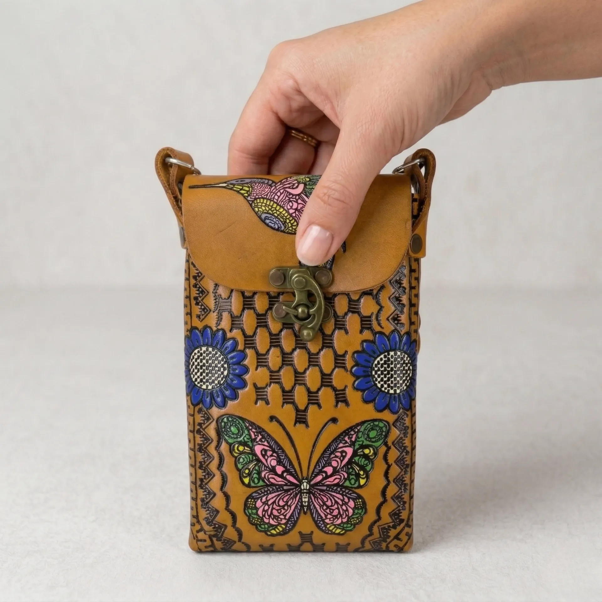 PORTACEL PIEL VAQUETA