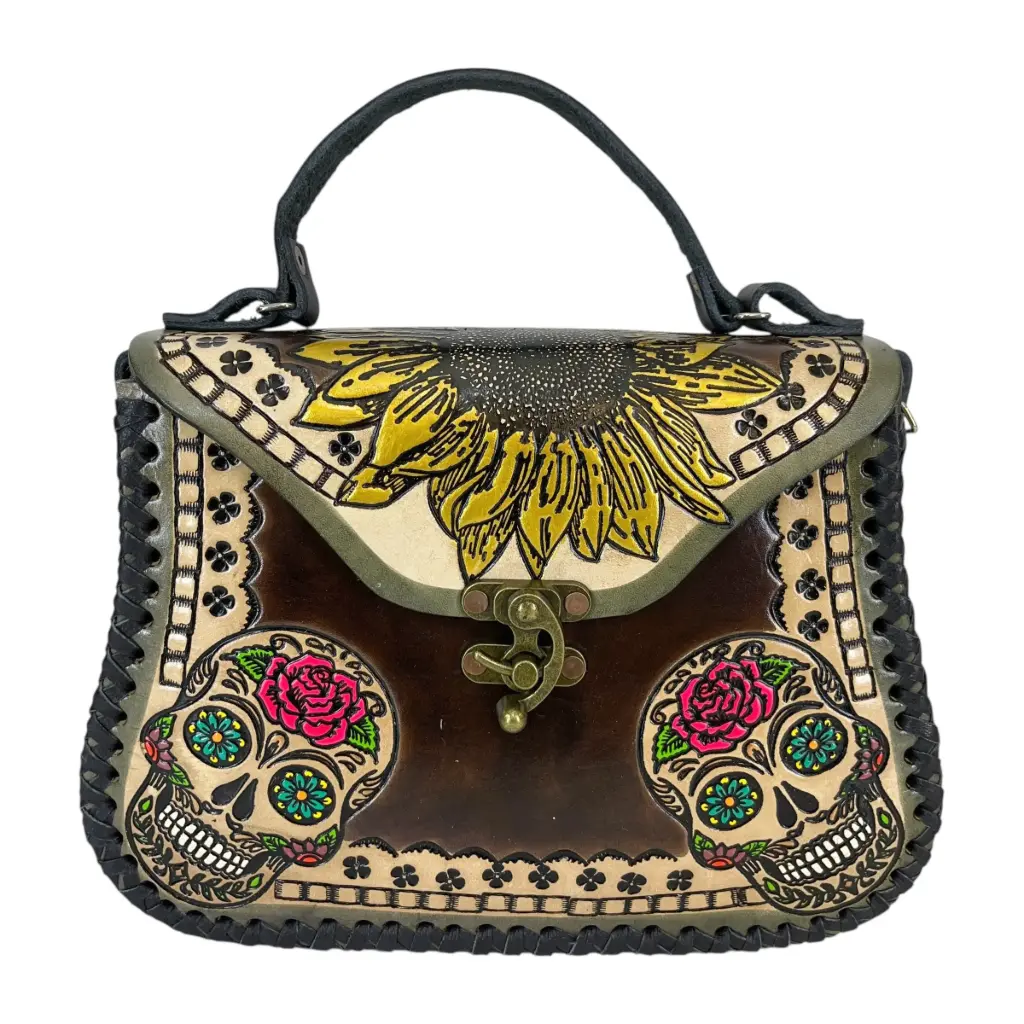 [B1VEVCAGC] VERACRUZ VAQUETA CINCELADA (CALAVERAS GIRASOL CAFÉ)