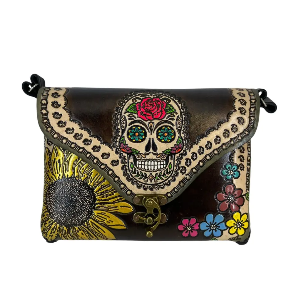 [B1MIVCALCF] VERACRUZ VAQUETA CINCELADA (CALAVERA GIRASOL CAFÉ)