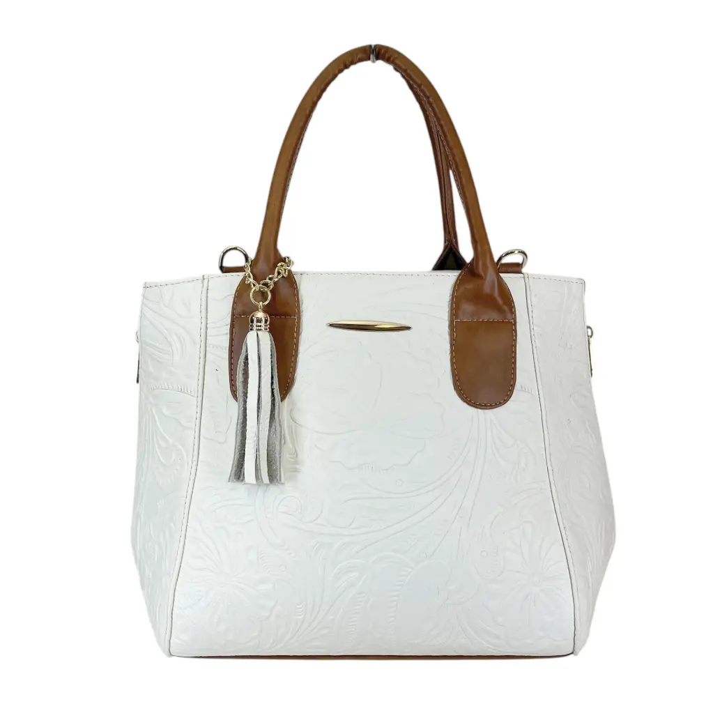 [B16GAPFBLSH] GABRIELA PIEL  (FLORES BLANCO/SHEDRON)