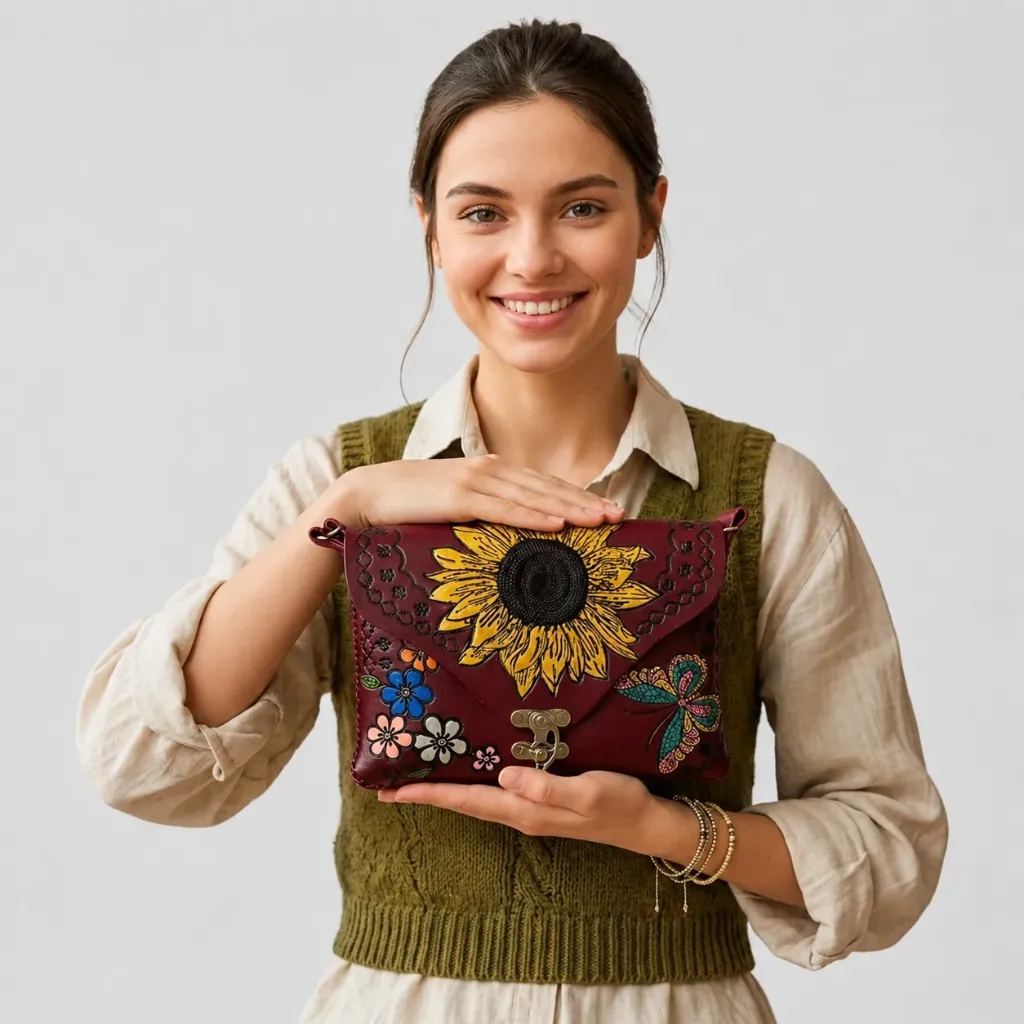 [B1MIVCGMVI] MICAELA VAQUETA CINCELADA (GIRASOL MARIPOSA VINO)