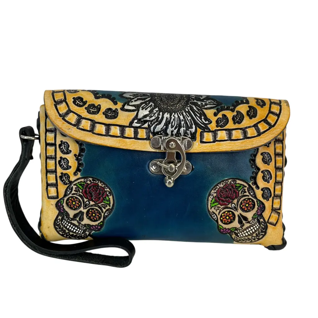 MUÑEQUERA VAQUETA CINCELADA 