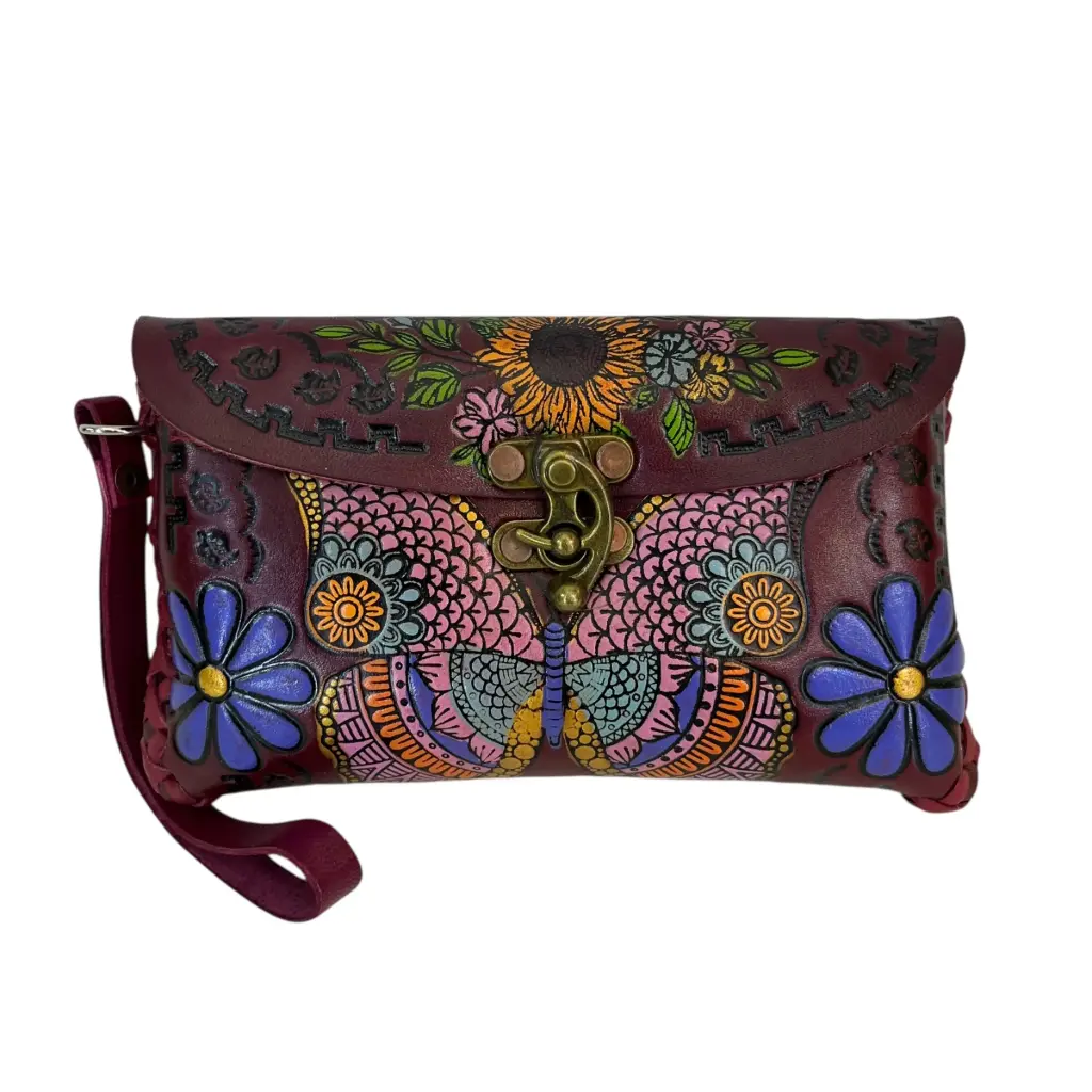 MUÑEQUERA VAQUETA CINCELADA 