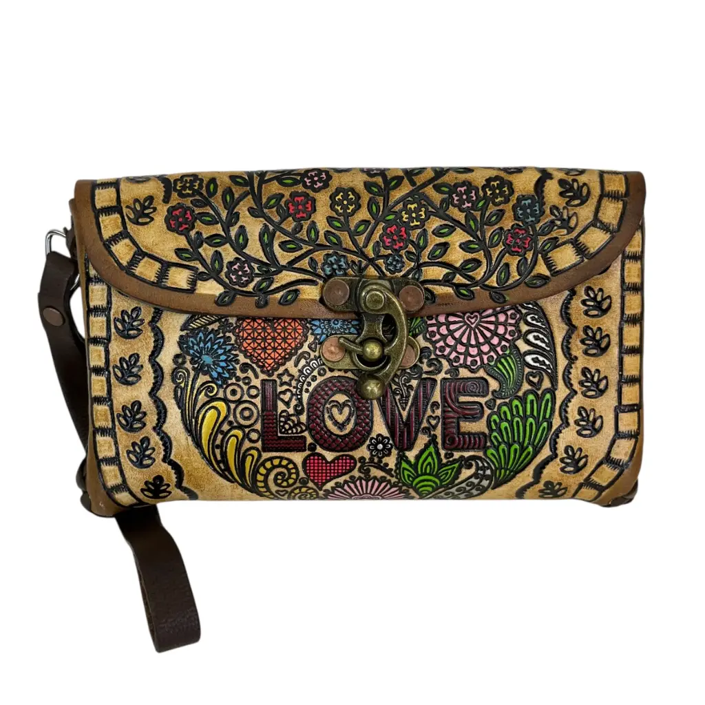 MUÑEQUERA VAQUETA CINCELADA 