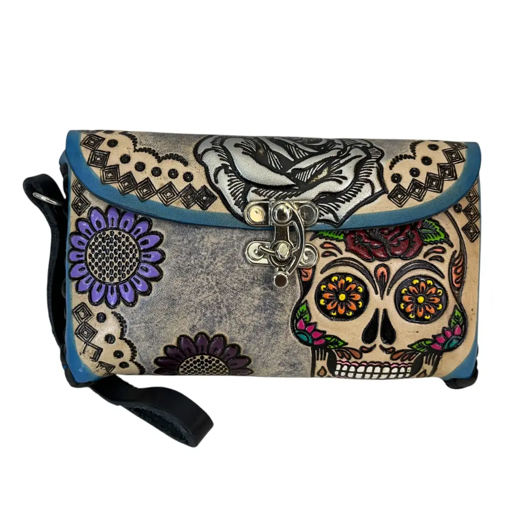 MUÑEQUERA VAQUETA CINCELADA 