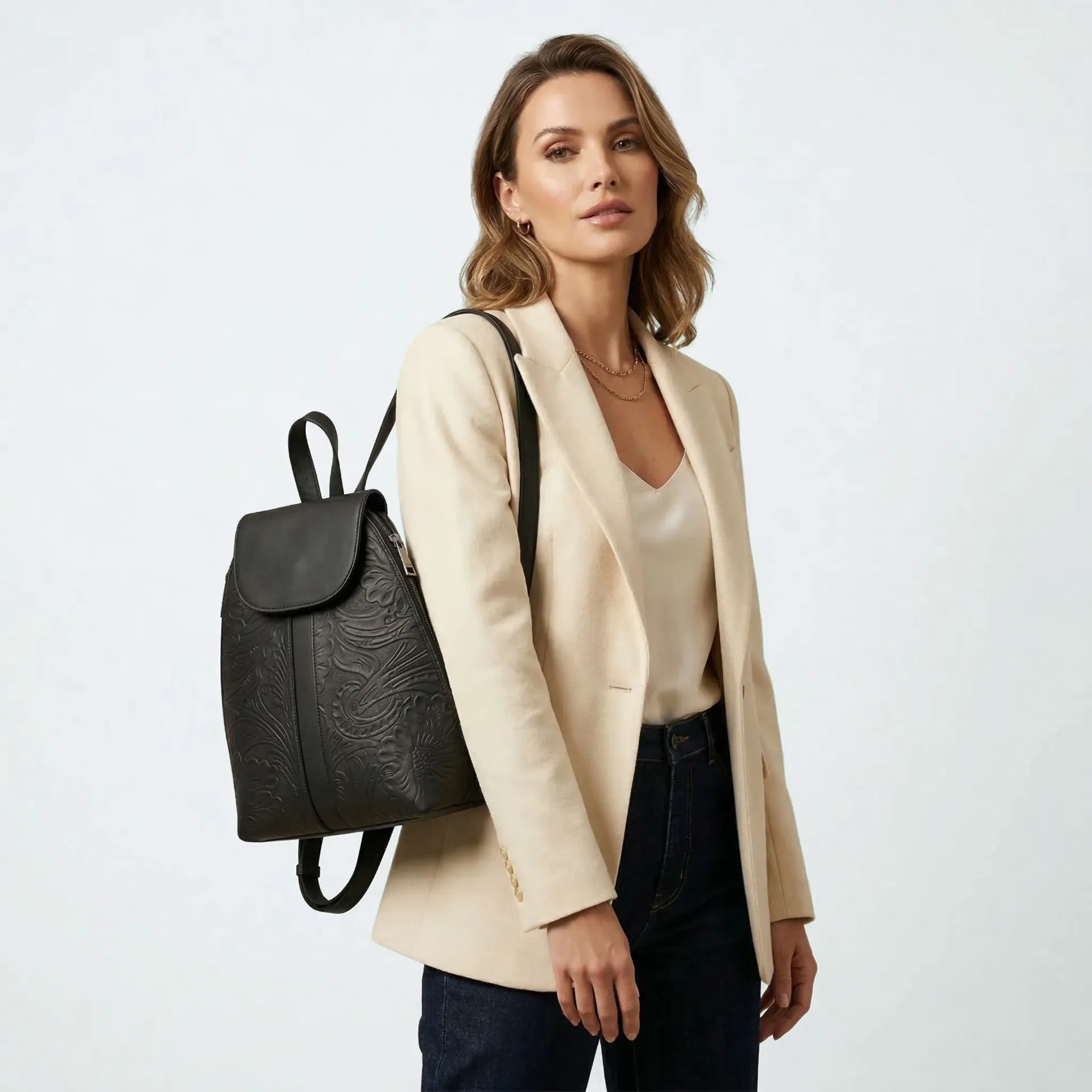 [M0BIPFNEG] MORRAL BIA PIEL (FLORES NEGRO)