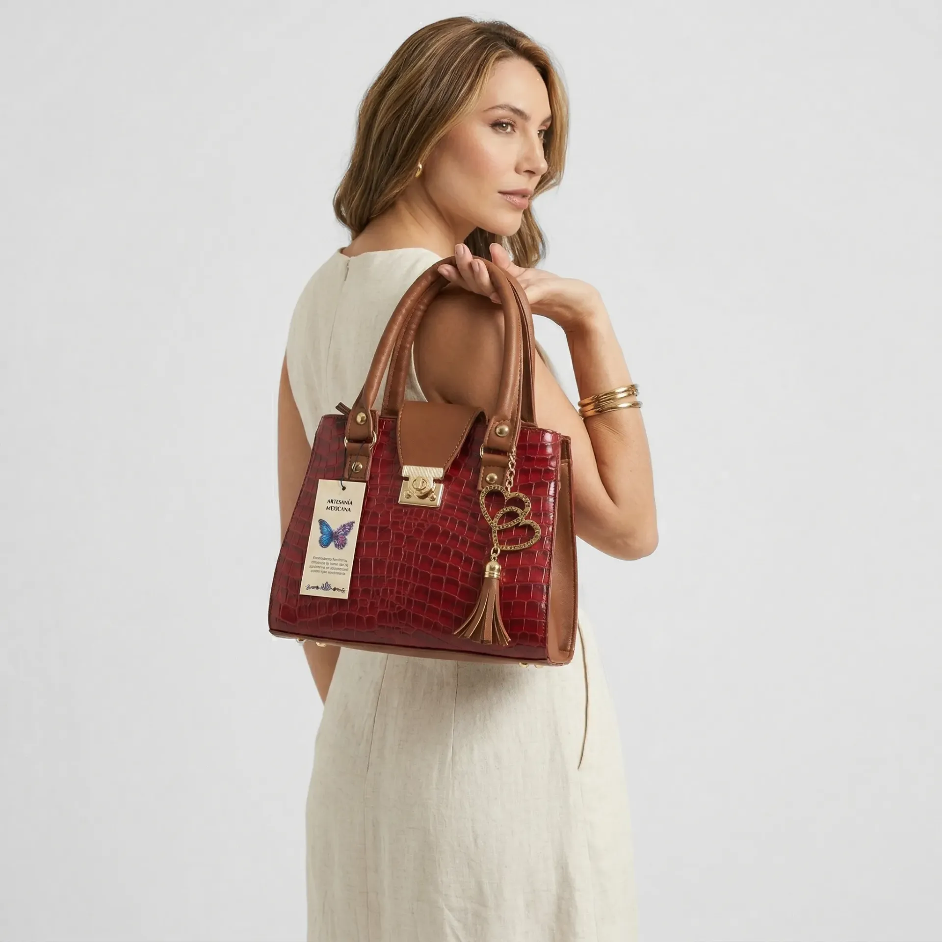 [B8CHPXCOR] CHIQUITA PIEL (EXCLUSIVO COCODRILO ROJO)