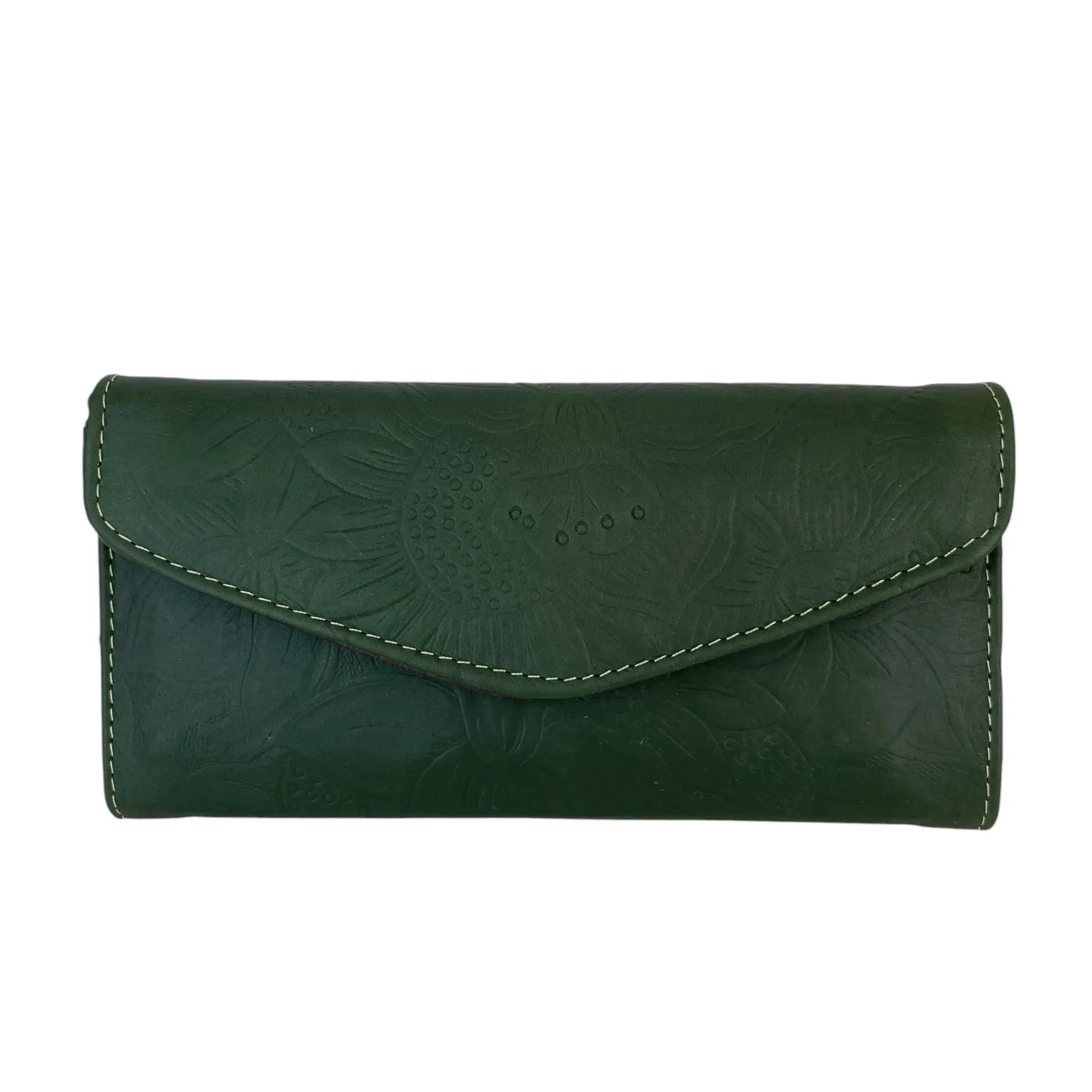 [C0ERKGVER] CARTERA ERIKA PIEL (GIRASOL VERDE)