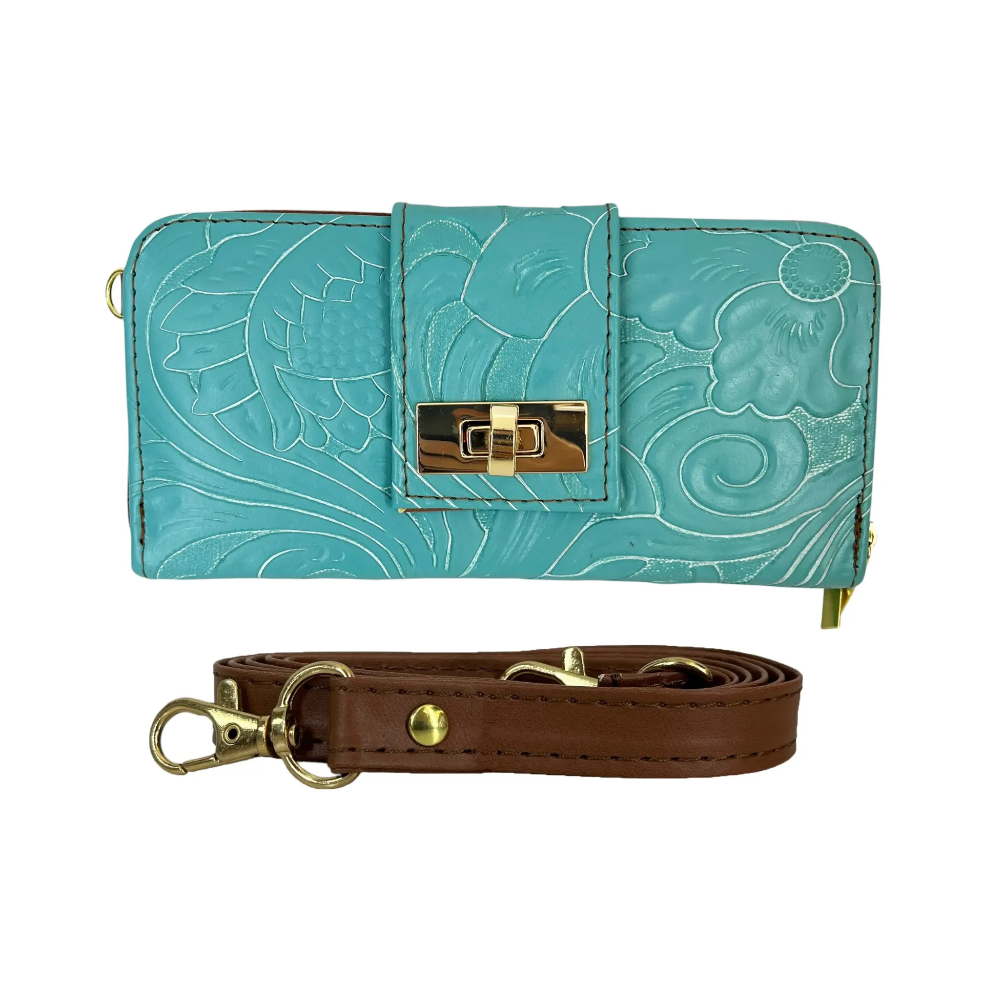 [C0LUPFAQU] CARTERA LUPITA (FLORES AQUA)